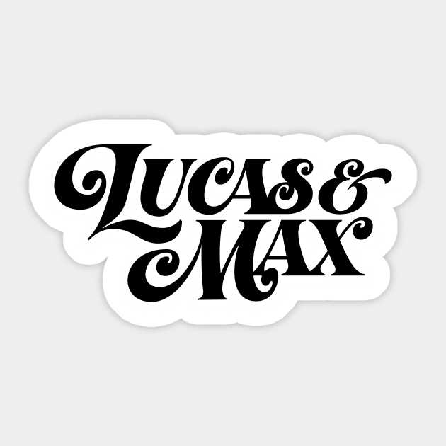 Lucas & Max (black) Sticker by bjornberglund